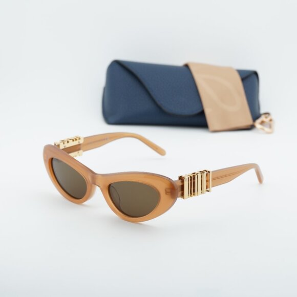 Loewe LW40156U 50E Cat Eye Sunglasses – Shiny Brown/Brown main image 9